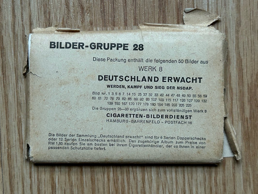 Package of German cigarette cards - Deutschland Erwacht, gruppe 28
