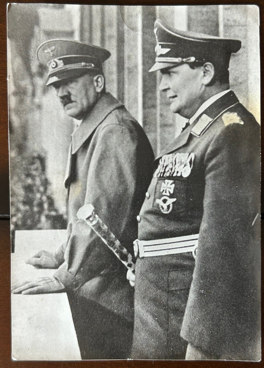 Photo of Hitler and Göring, Anschluss celebration 38 - Danzig party stamped