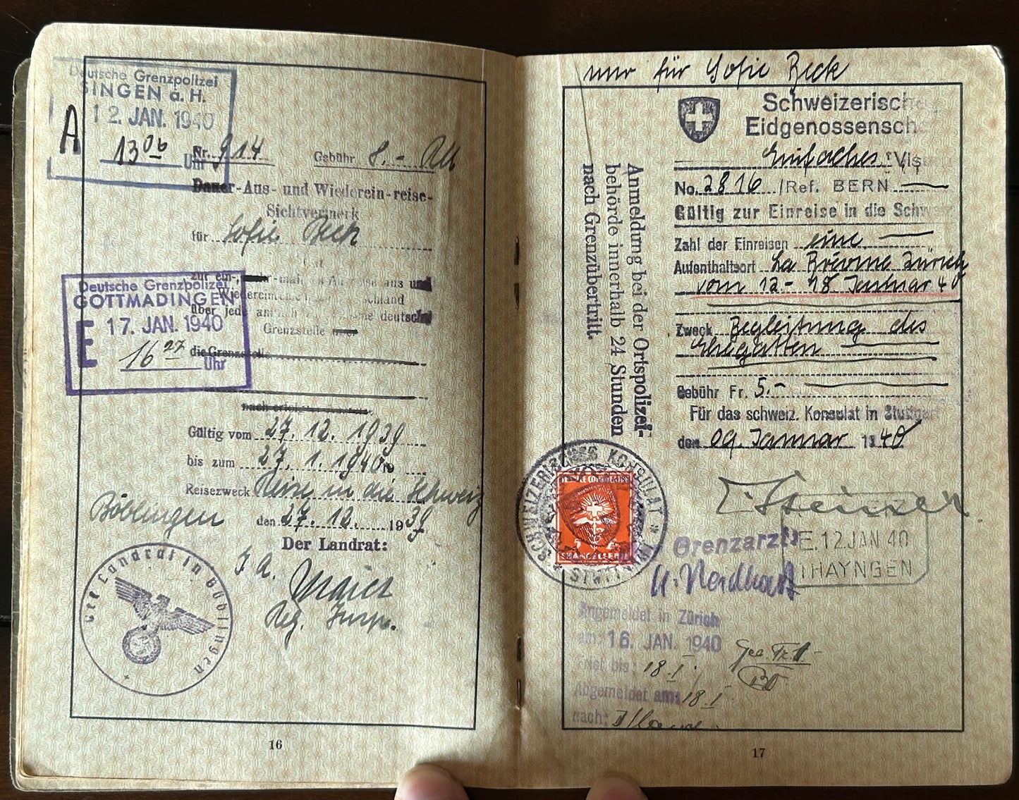 Passport - Mother and 2 children, many entries