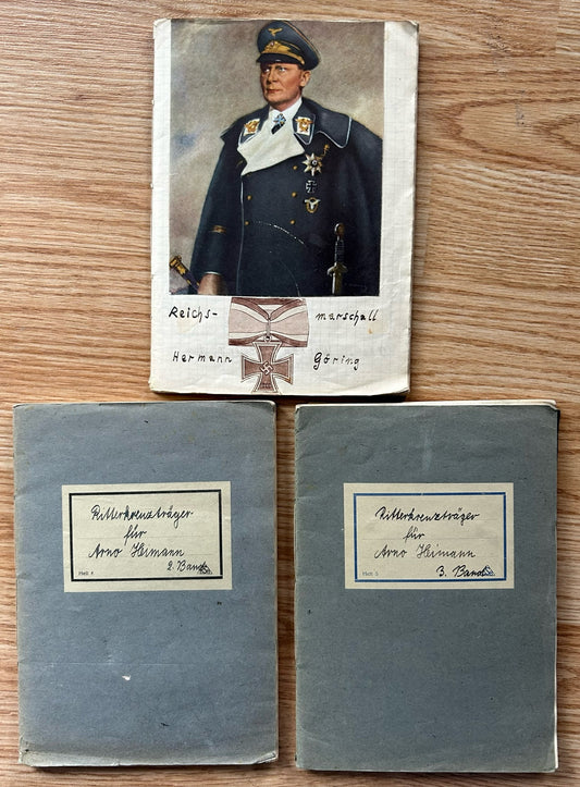 Three Knight’s Cross winners homemade tribute booklets