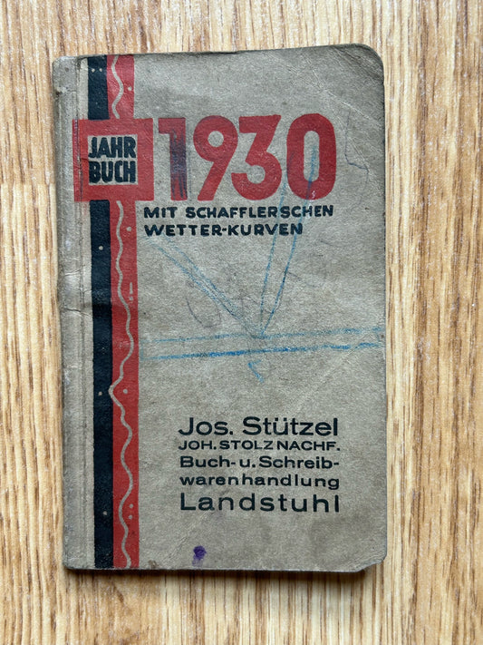 1930 German pocket calendar / notebook