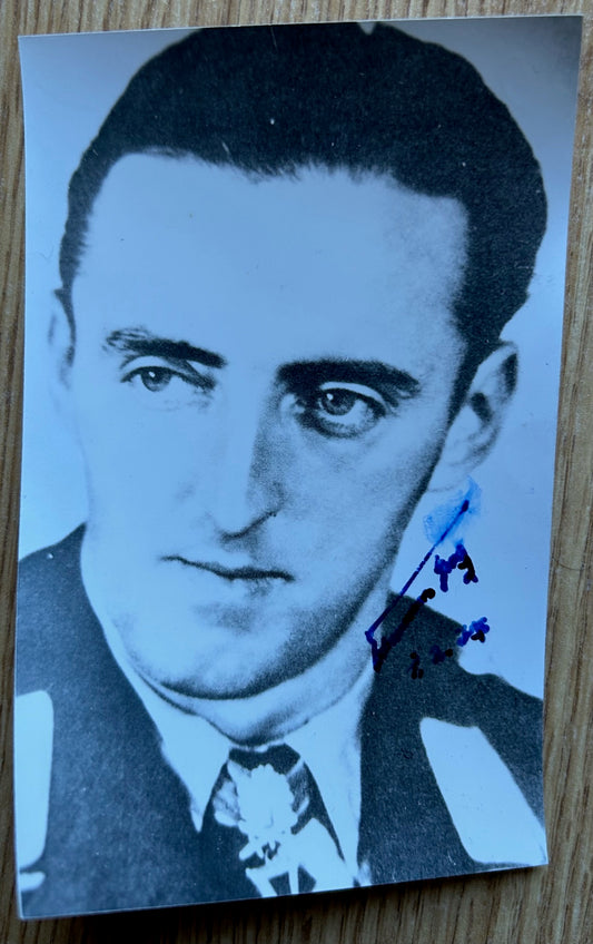 Postwar autographed photo of Luftwaffe ace Hermann Graf