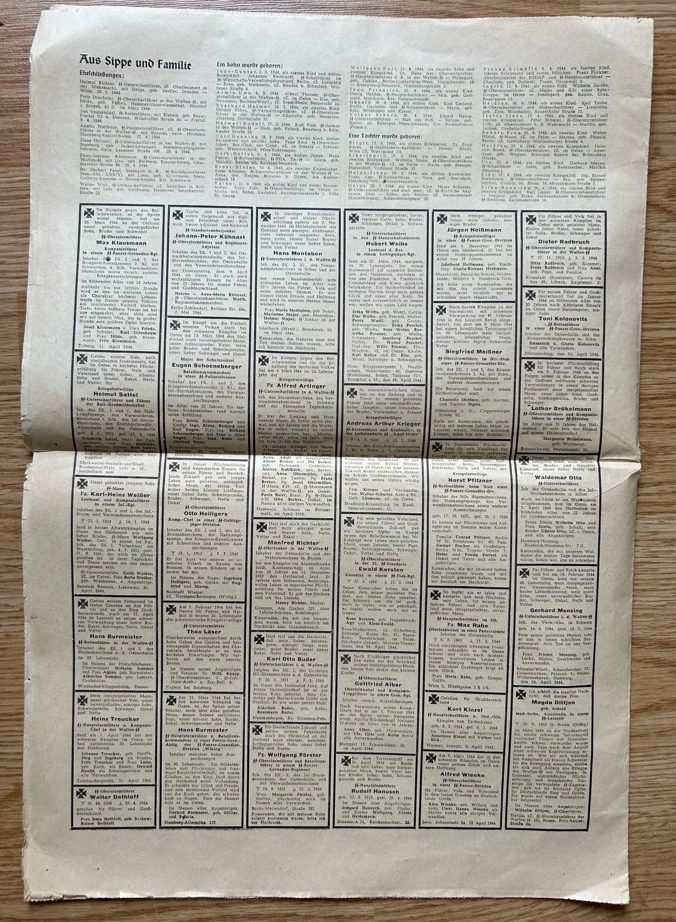 SS Schwarze Korps newspaper - May 1944