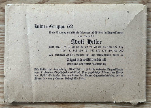 Package of 23 Cigarette cards - Adolf Hitler, gruppe 62