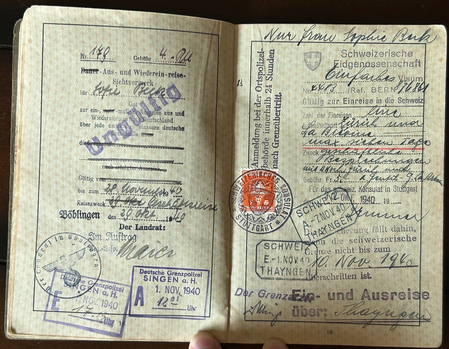 Passport - Mother and 2 children, many entries