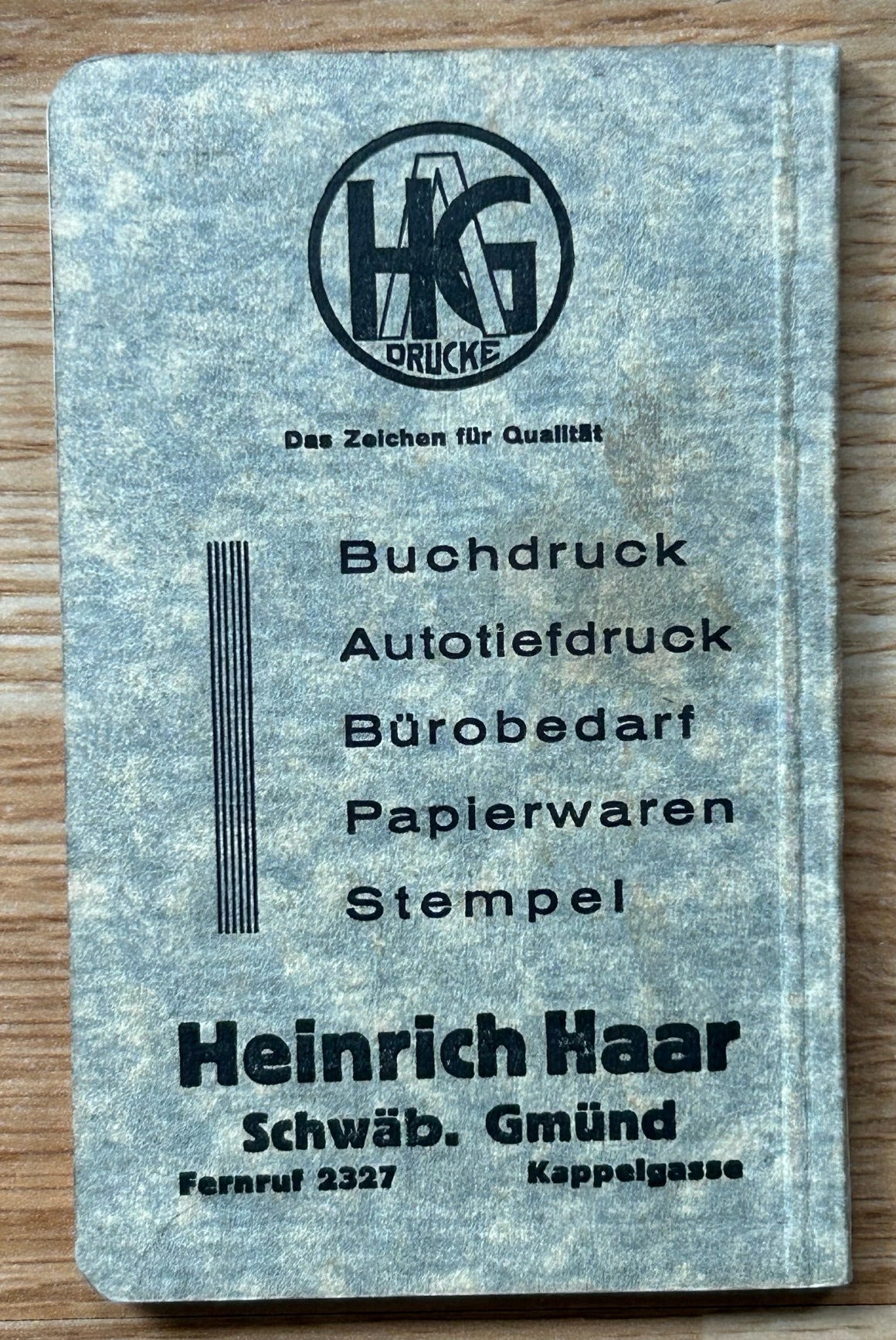1935 German pocket calendar / notebook
