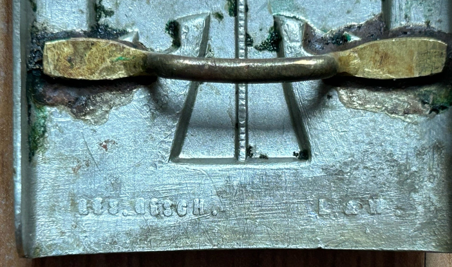 Turnerbund belt buckle - Maker marked, nickel construction