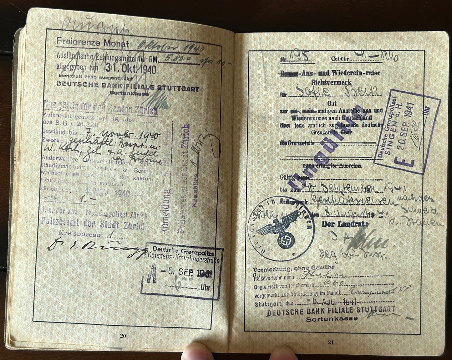 Passport - Mother and 2 children, many entries