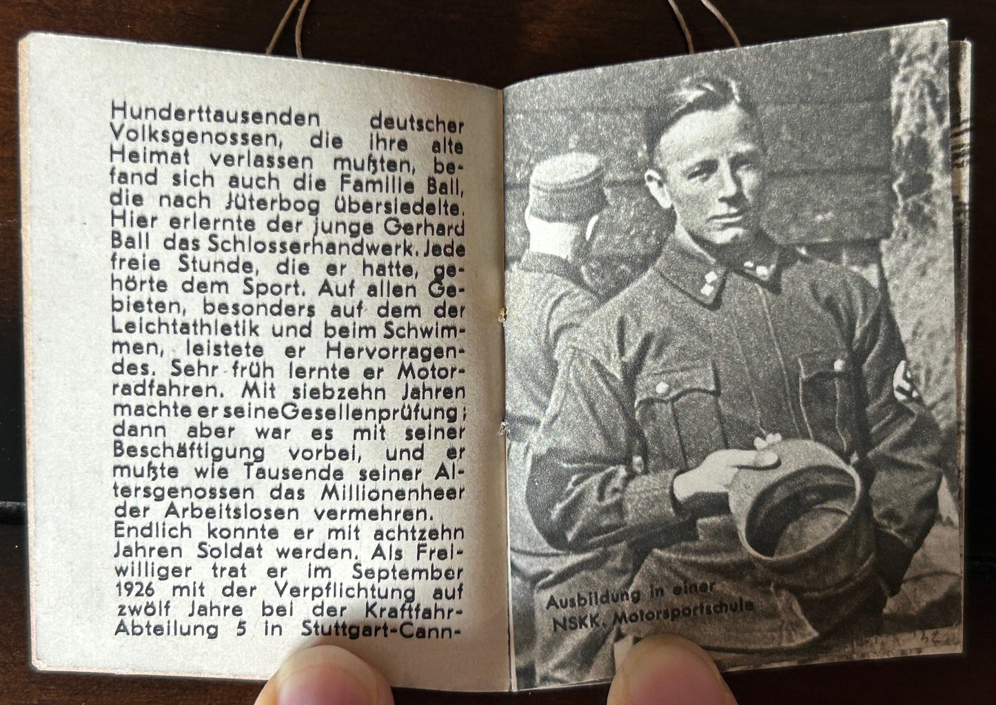 WHW booklet - Reconnaissance officer Gerhard Ball