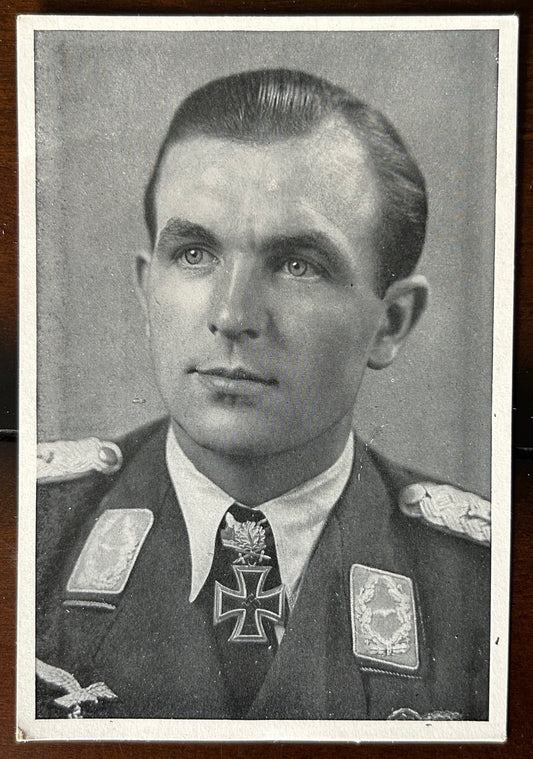 Luftwaffe fighter ace Major Ihlefeld photo postcard
