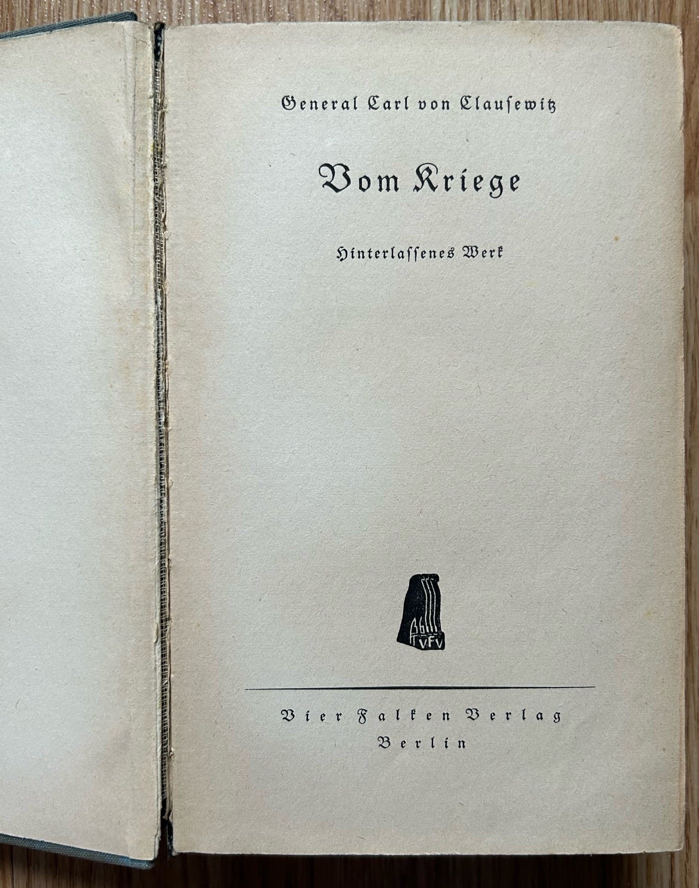 On War / Vom Kriege - Clausewitz, 1935 edition