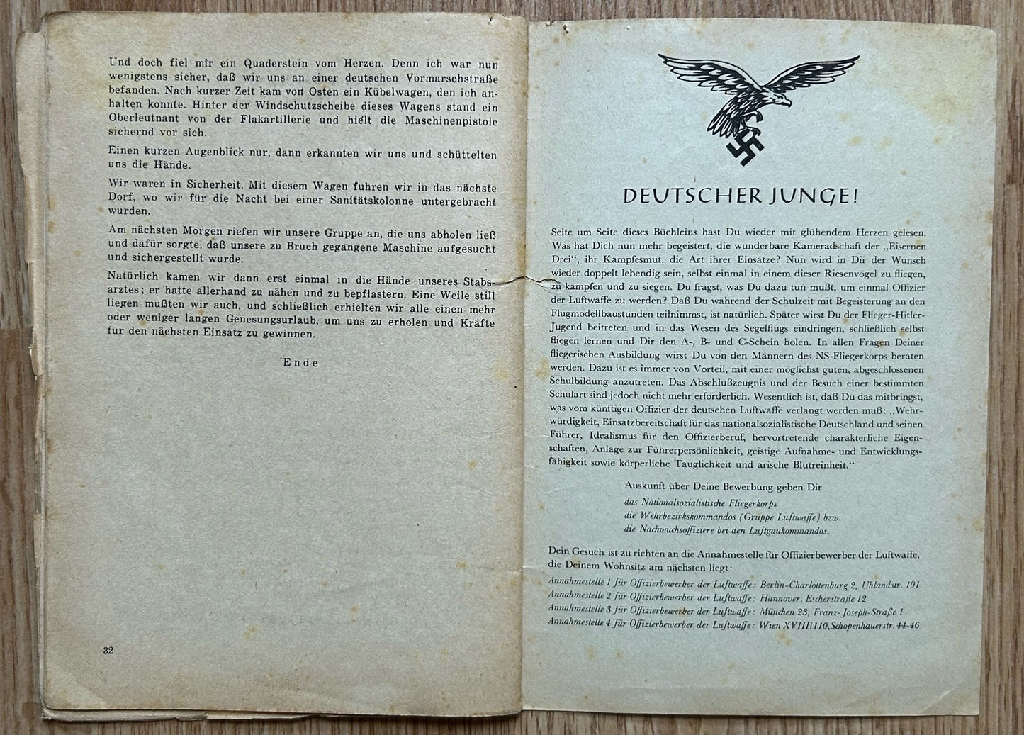 Third Reich German youth book - Die Eisernen Drei