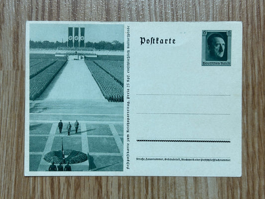 Hitler at Nuremberg rally postcard