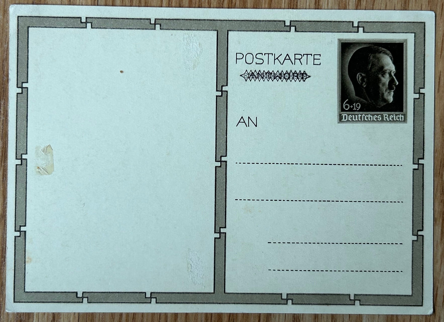 Hitler portrait postcard 1939