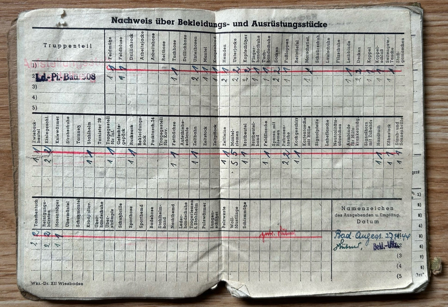 Soldbuch - Pionier, bridge battalions