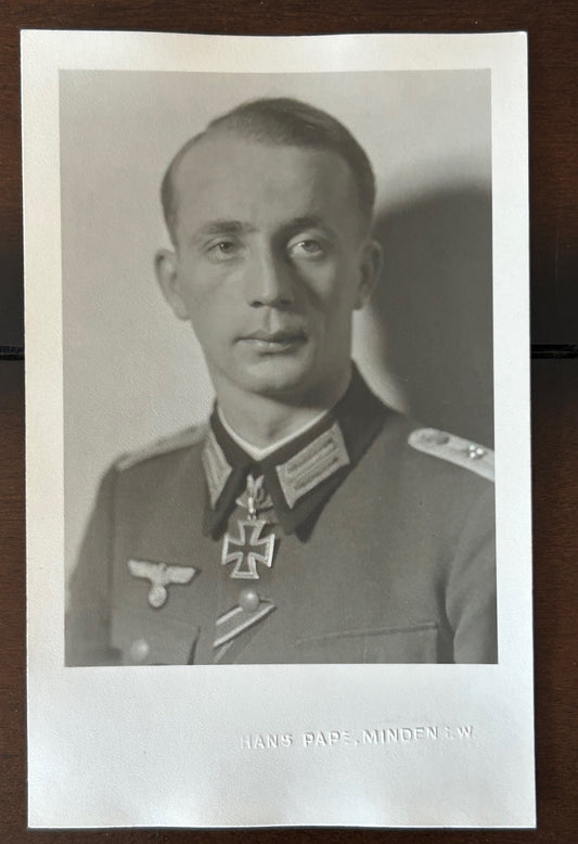 Photo postcard - Knight’s Cross winner NCO Hans Möller