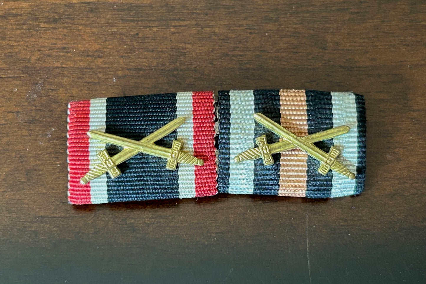 2 place ribbon bar - KvK w/ Swords and Hindenburg medal
