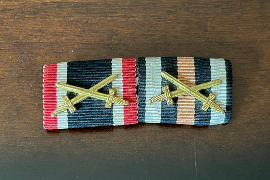 2 place ribbon bar - KvK w/ Swords and Hindenburg medal