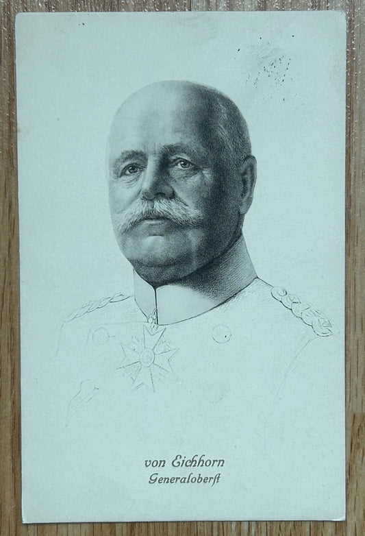 WW1 artwork postcard - Field Marshal von Eichorn