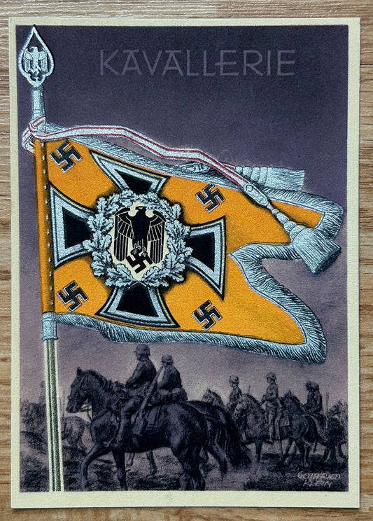 Cavalry art postcard - Gottfried Klein standards series