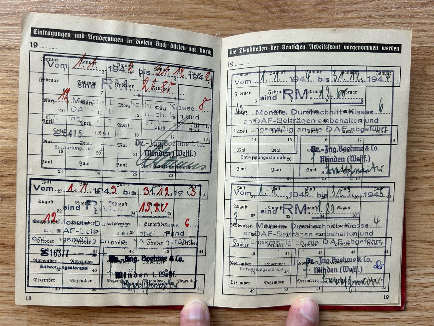 DAF member’s grouping - ID and song book