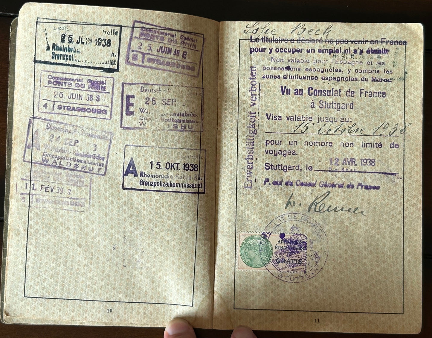 Passport - Mother and 2 children, many entries