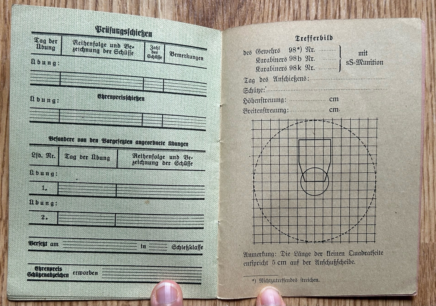 Schiessbuch / Target practice booklet - RAD member, occupied Czechia