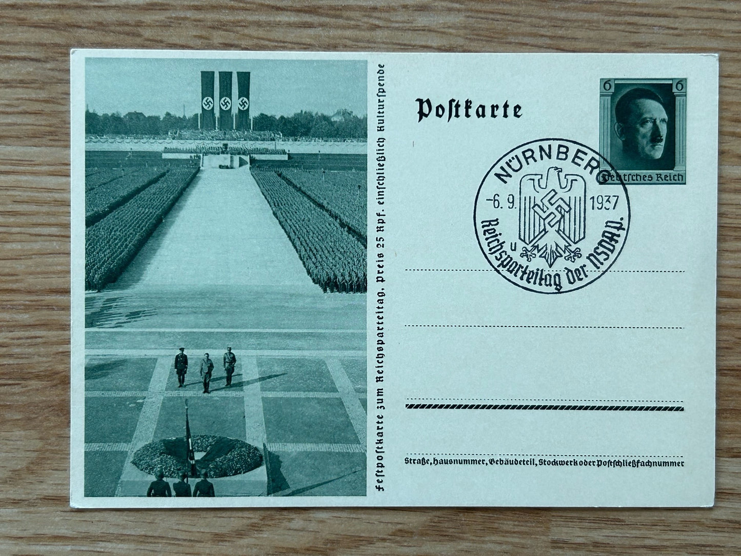 Hitler at Nuremberg rally - Reichsparteitag 1937 stamp