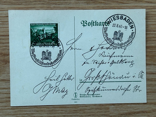 Waffenstillstandskommission postcard 1940