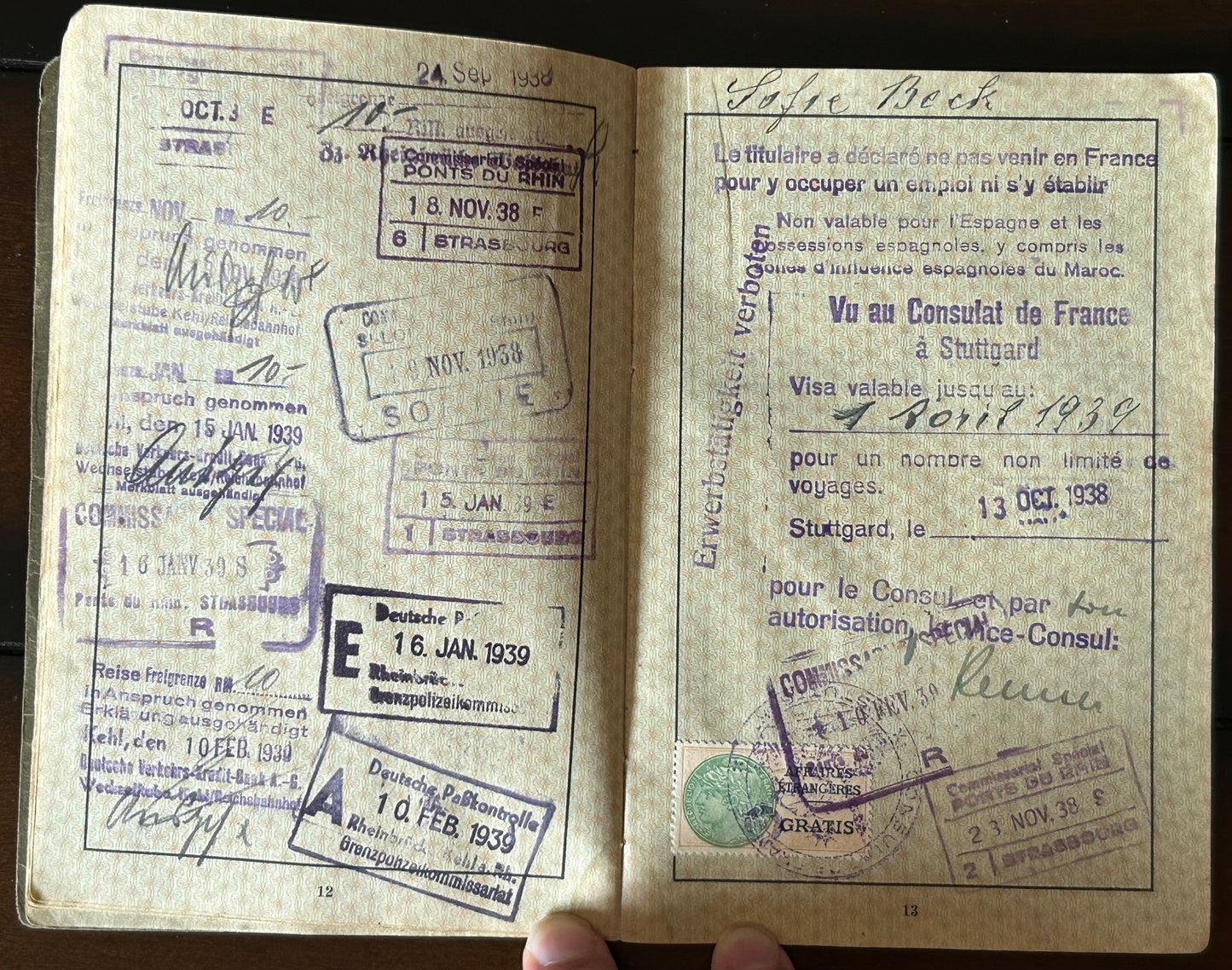 Passport - Mother and 2 children, many entries