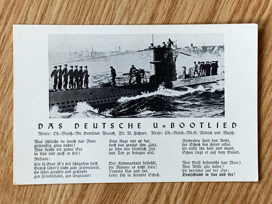 Kriegsmarine song postcard - U-boot sailors