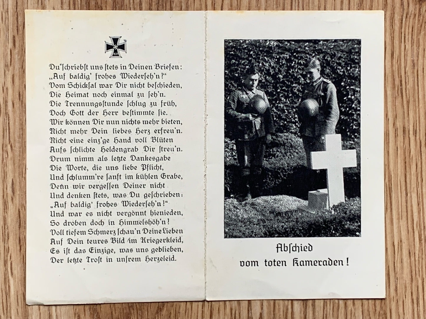 WW2 German Death Card - Infantry NCO, KIA 1943