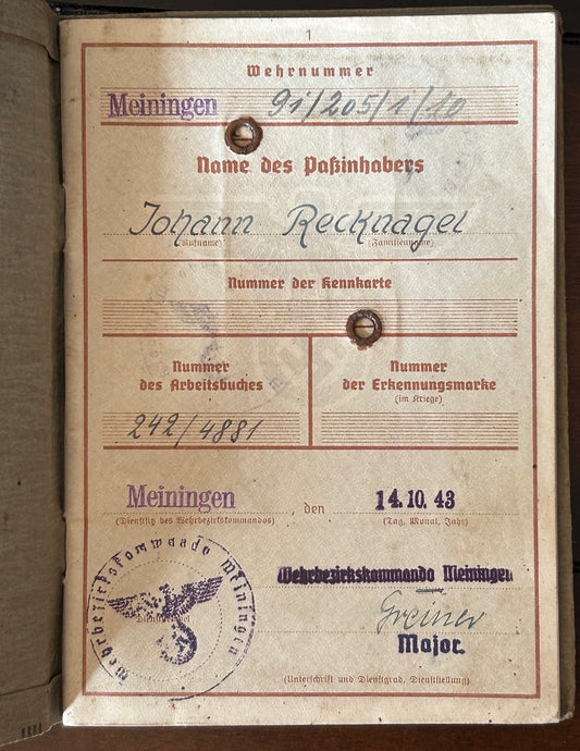 Wehprass - WW1 veteran / weapons manufacturing WW2