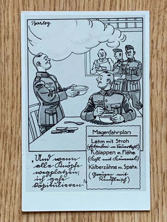 Feldpost German Army art humor postcard