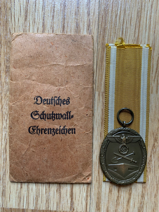 West Wall medal w/ ribbon and envelope