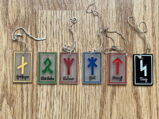 Set of 6 WHW Germanic Runes tinnies
