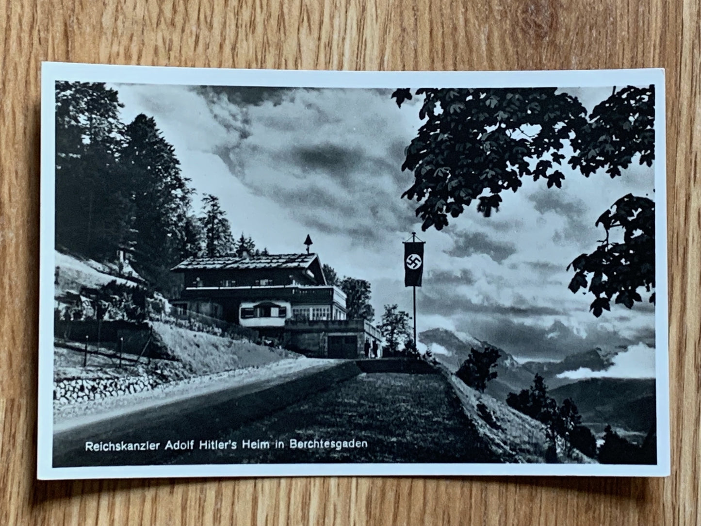 Adolf Hitler’s mountain home photo postcard