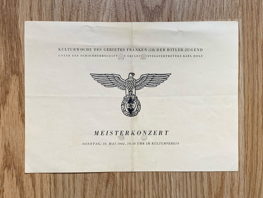 HJ concert program 1942