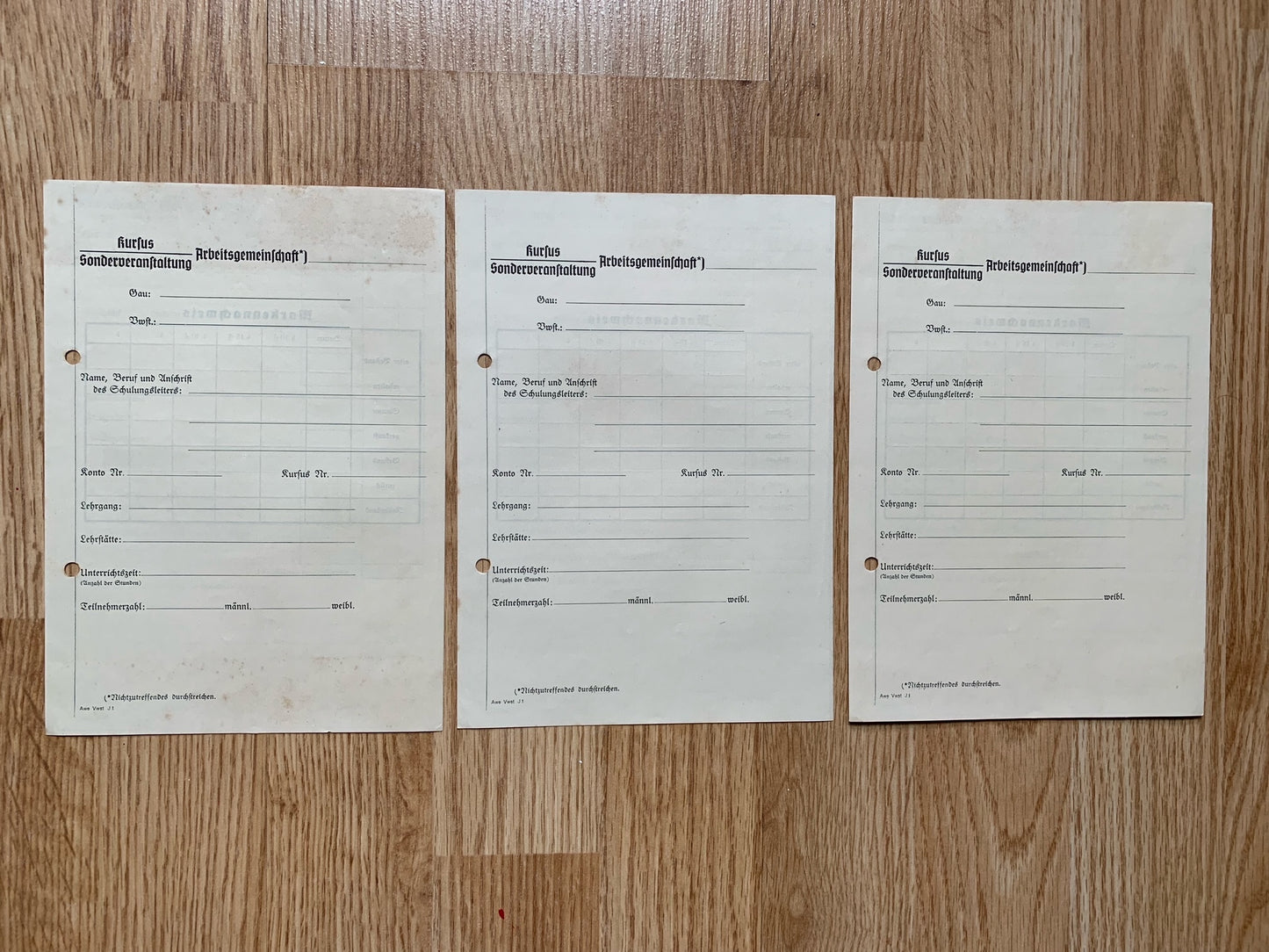 3 DAF order forms