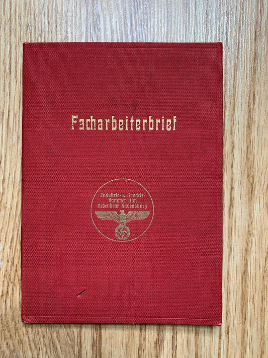 Skilled worker certificate - Brewer, 1941