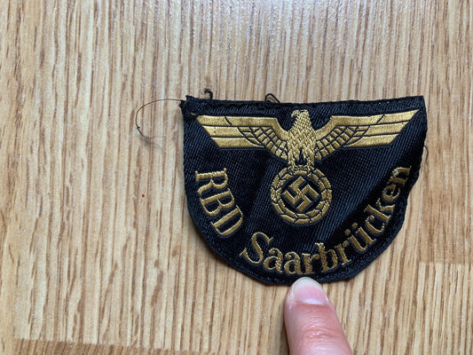 Reichsbahn Saarbrücken sleeve eagle