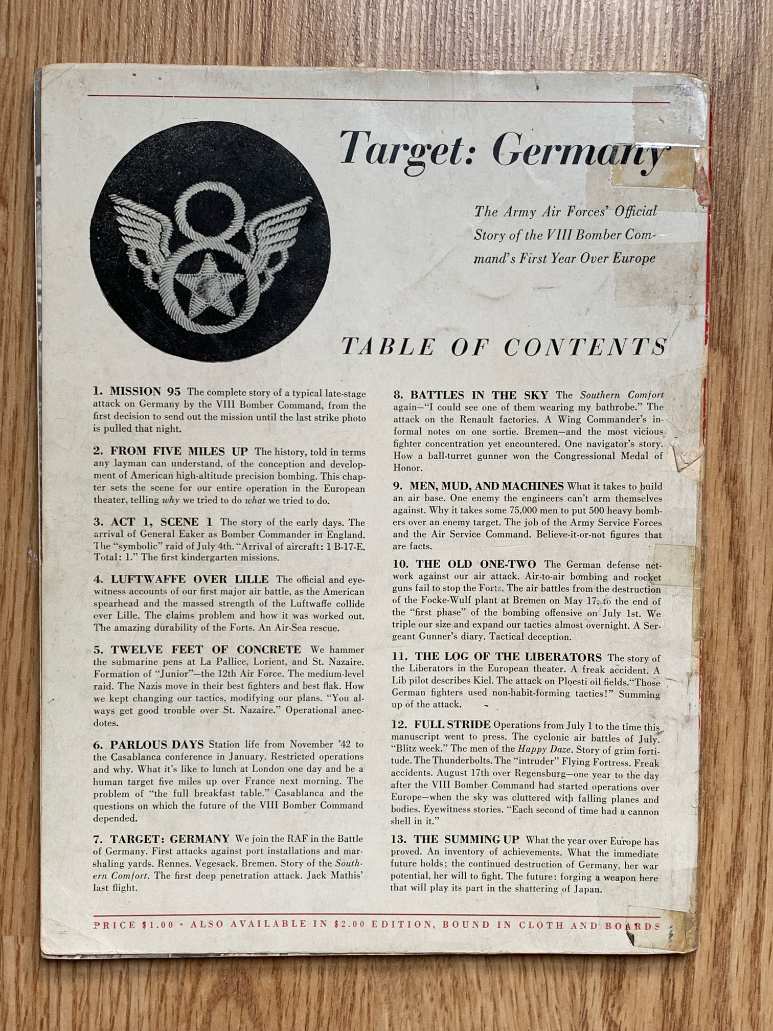 Target Germany 1943 US Air Force book ABmilitaria