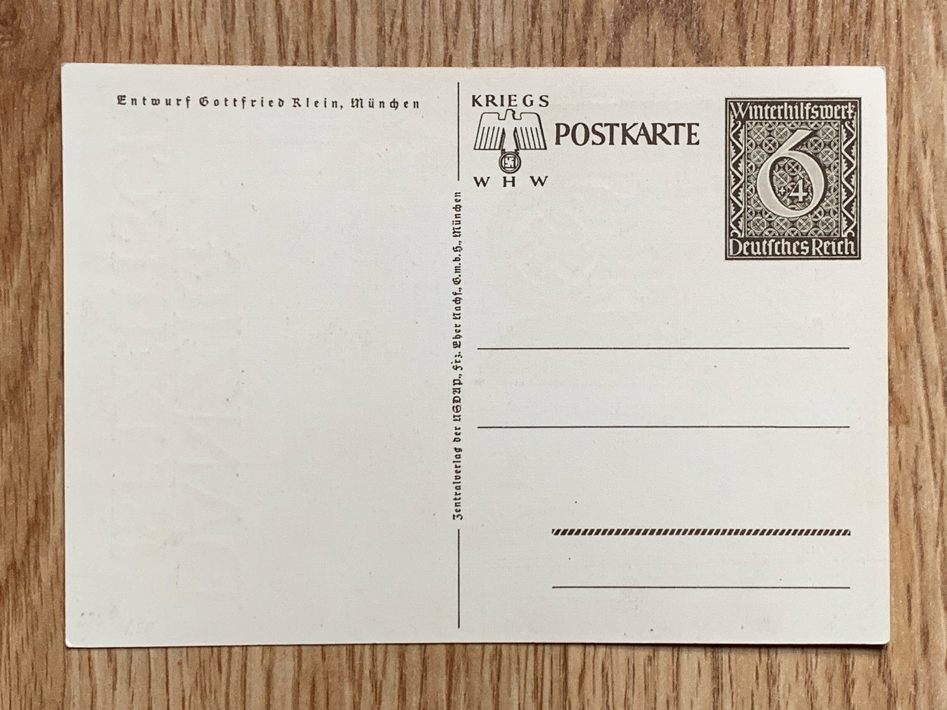 WHW German postcard - Danzig ist Deutsch – ABmilitaria