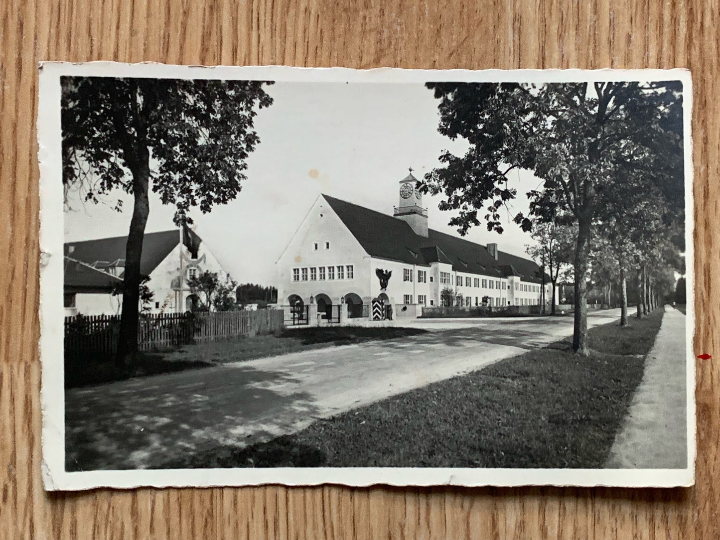 WW2 German photo postcard - motorized Gendarmerie HQ