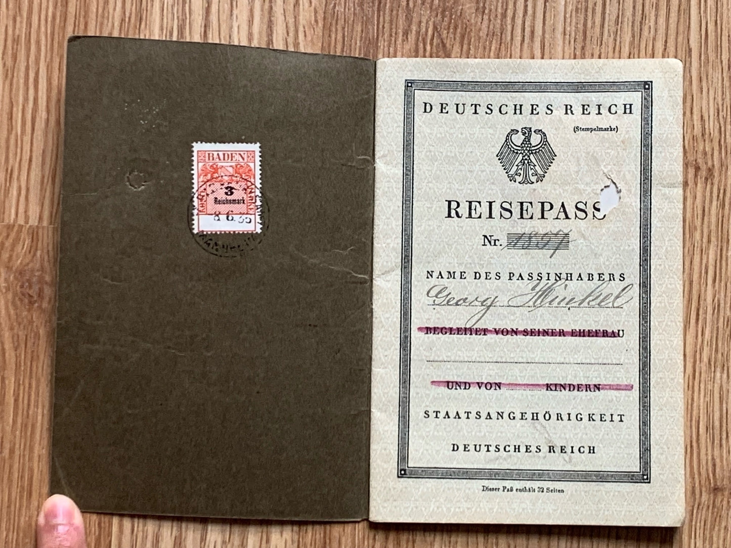 Passport / Reisepass - 1936 Mannheim merchant