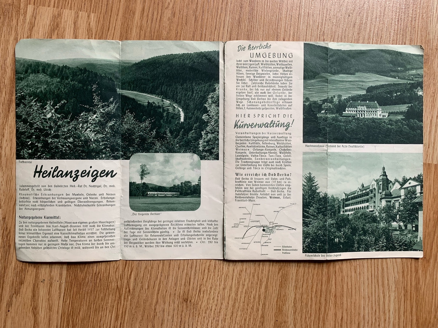 German 1939 tourism pamphlet - Bad Berka spa