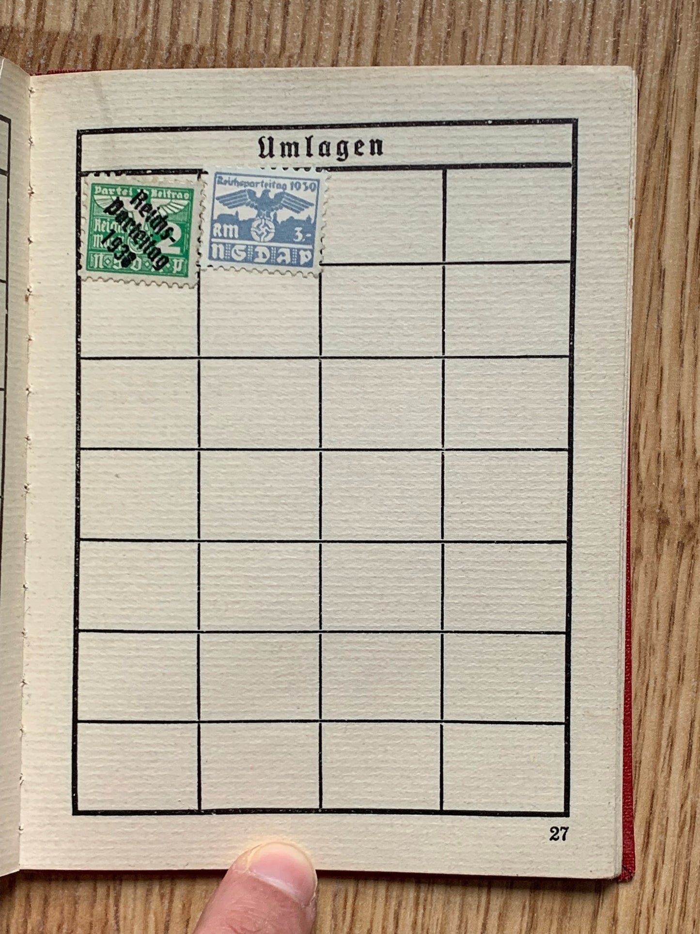 NSDAP membership booklet - Blockleiter official, Rudolf Hess reference